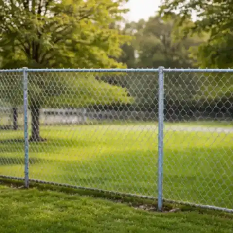 Chain link fence installation